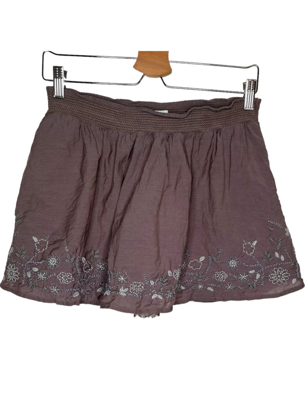 American Eagle Outfitters Y2K Embroidered Brown Mini Skirt Size Small